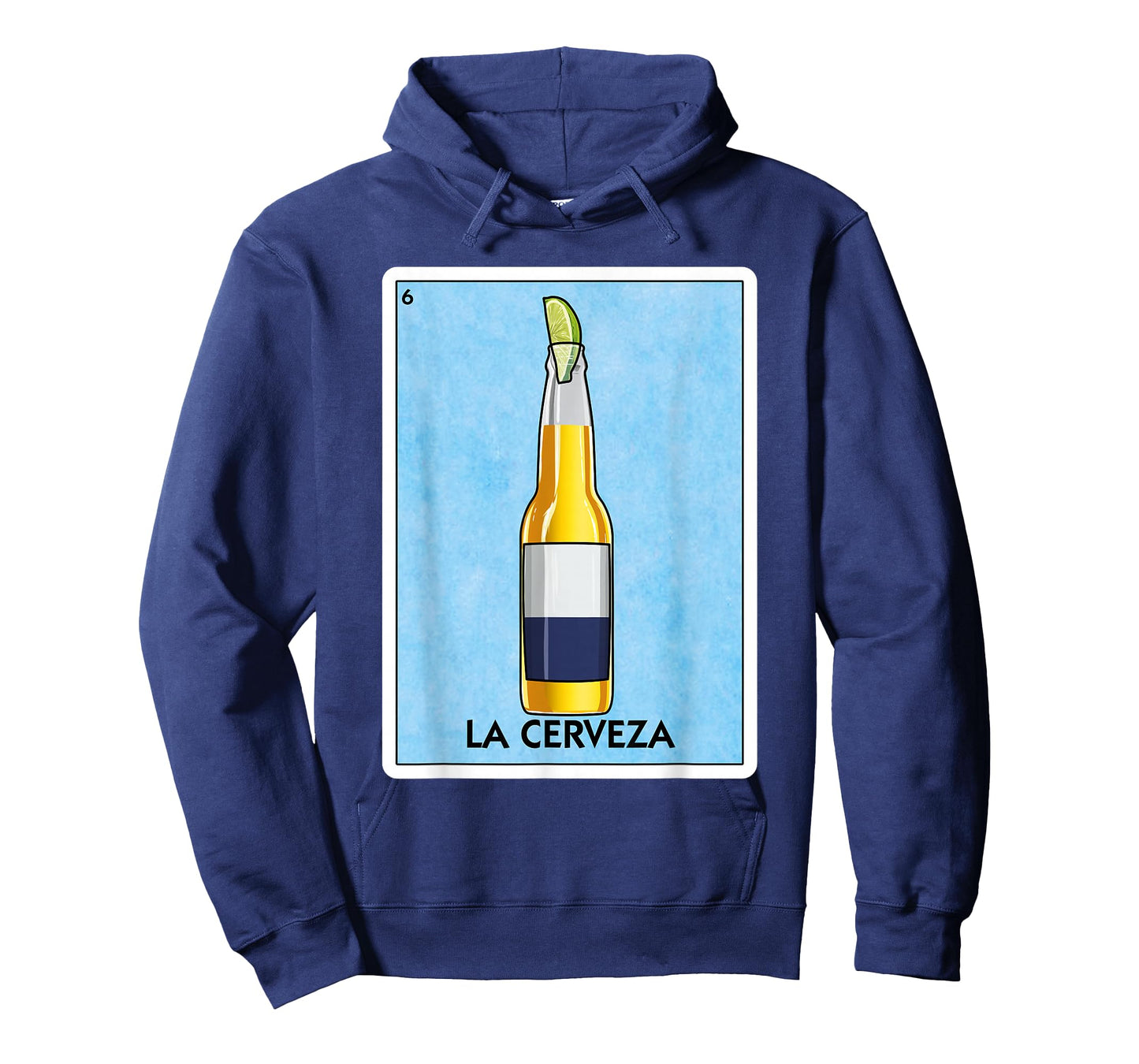 La Cerveza Mexican Beer with Lime Mexican Card Game T-Shirt Small