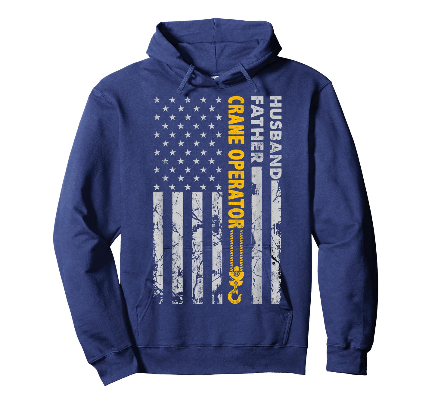 Husband Father Crane Operator USA Flag T-Shirt