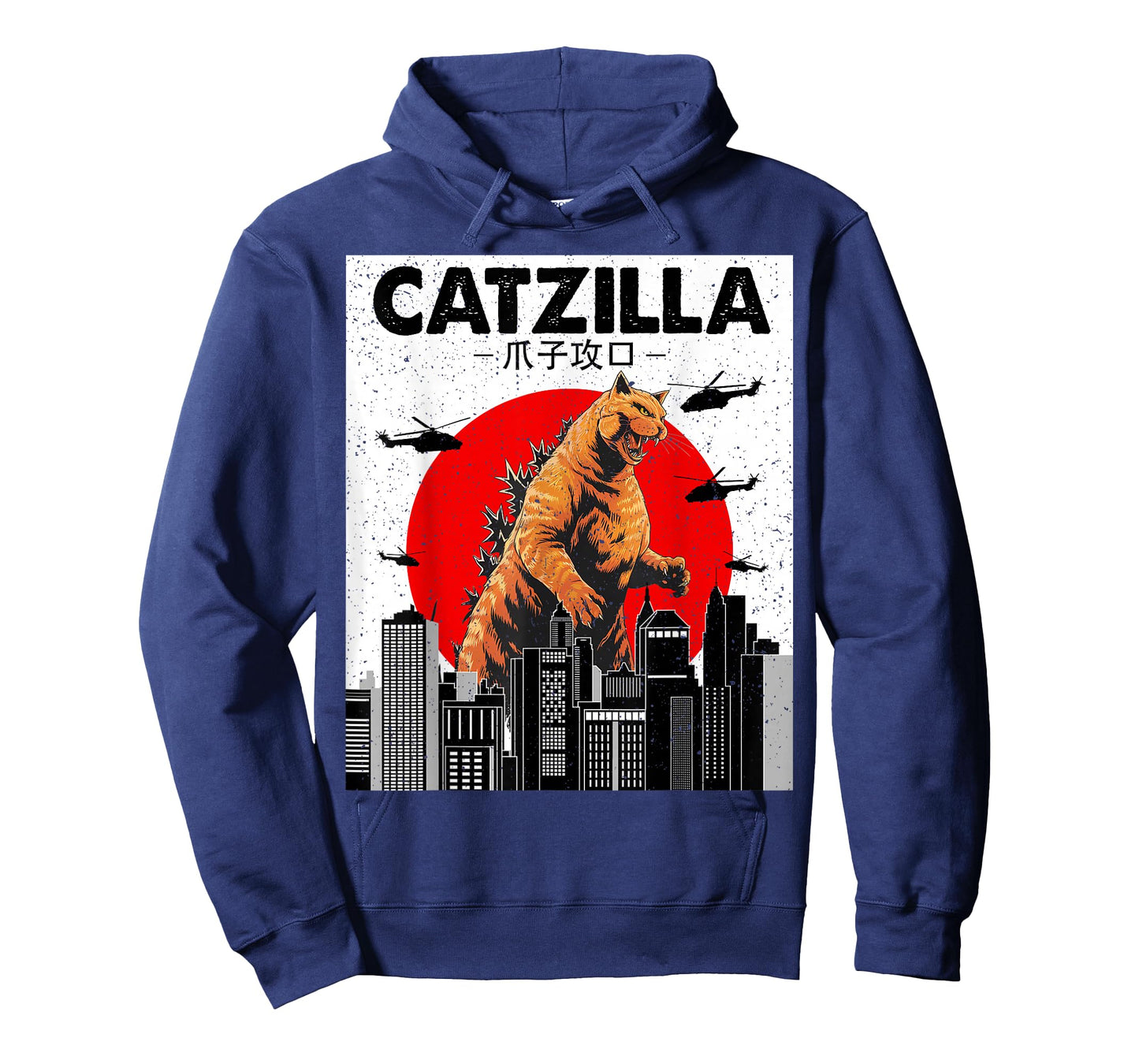 Catzilla Cat Japanese Art Funny Cat Gifts For Men Women Kid T-Shirt