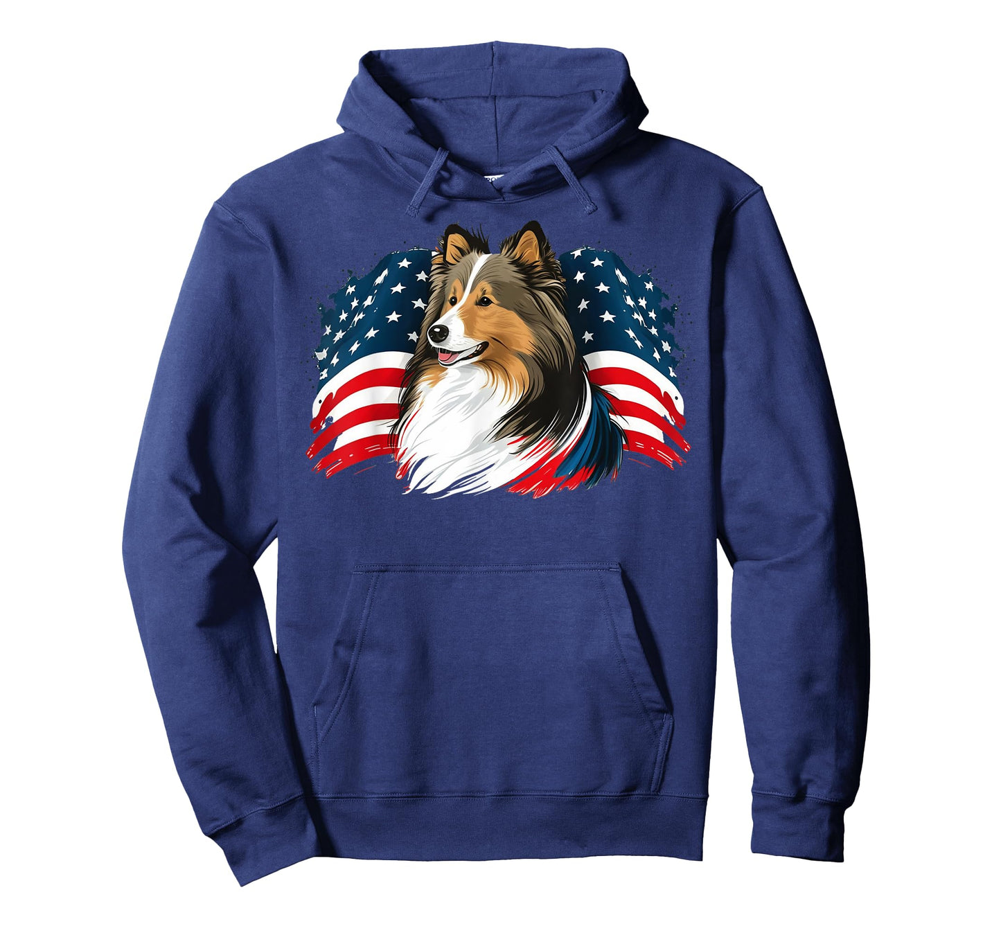 USA 4th Of July Sheltie Patriotic American Shetland Sheepdog Women Kids Men T-Shirt
