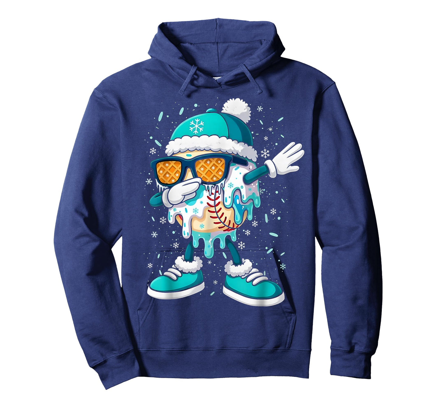 Ice Cream Baseball Drip Home Plate Bats Cool for Boys Youth T-Shirt