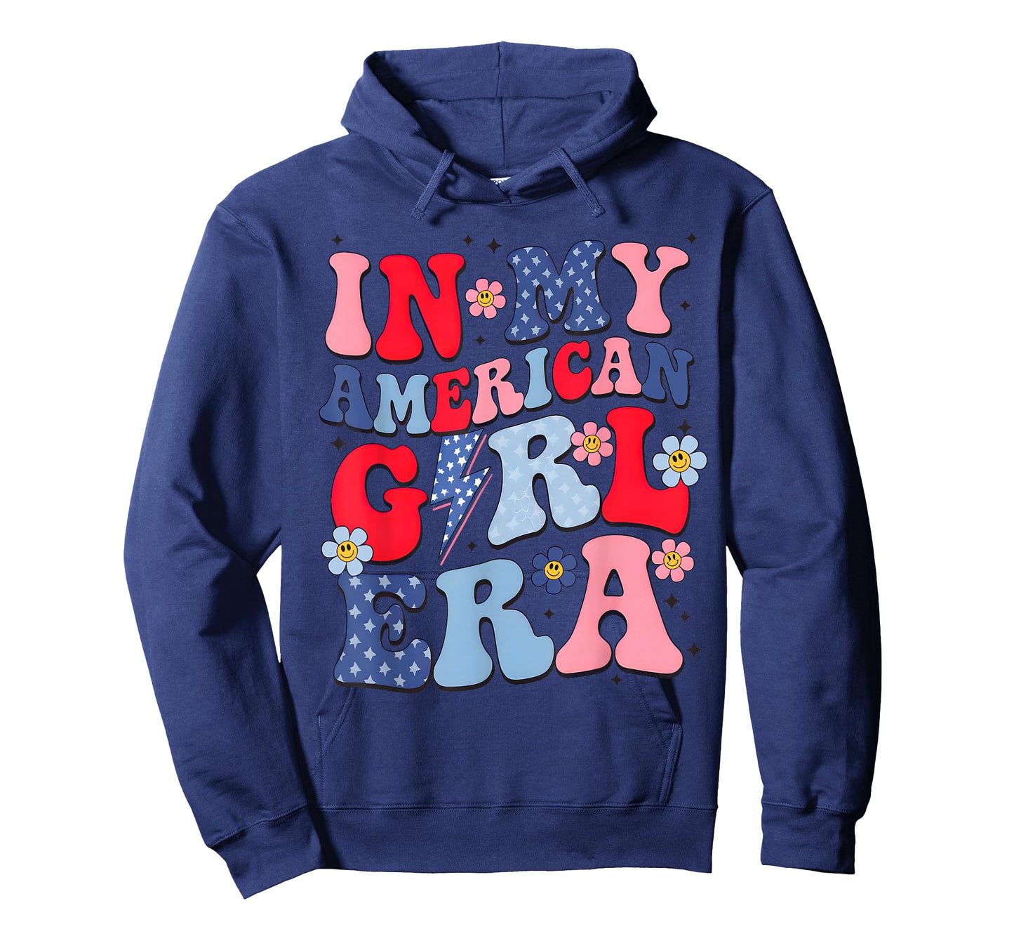 In My American Girl Era 4th Of July Patriotic Girl Groovy T-Shirt