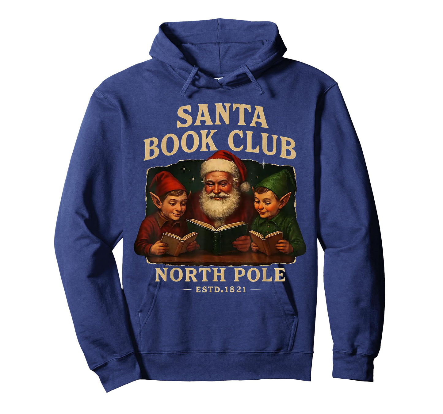 Santa Book Club North Pole Vintage Christmas T-Shirt