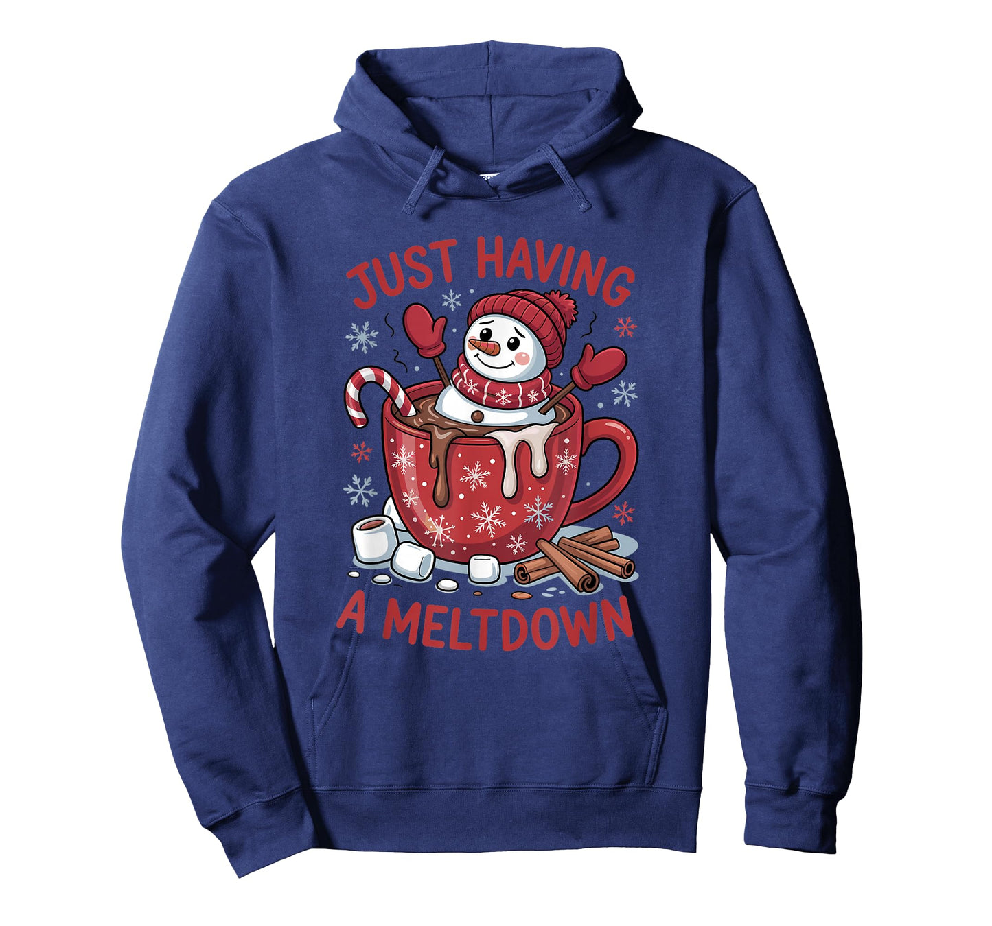 Funny Christmas Snowman Hot Chocolate Just Having A Meltdown T-Shirt