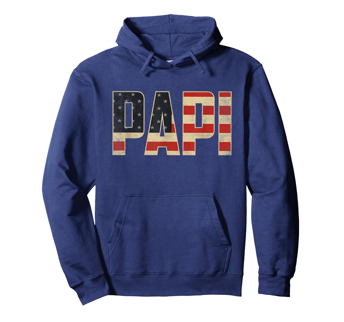 Papi Bold Patriotic American Flag Father’s Day Papi T-Shirt