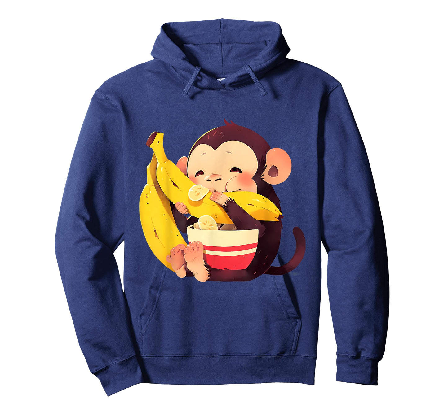Banana Monkey Cute Monkey Wildlife Drawing Bananas Fruit T-Shirt