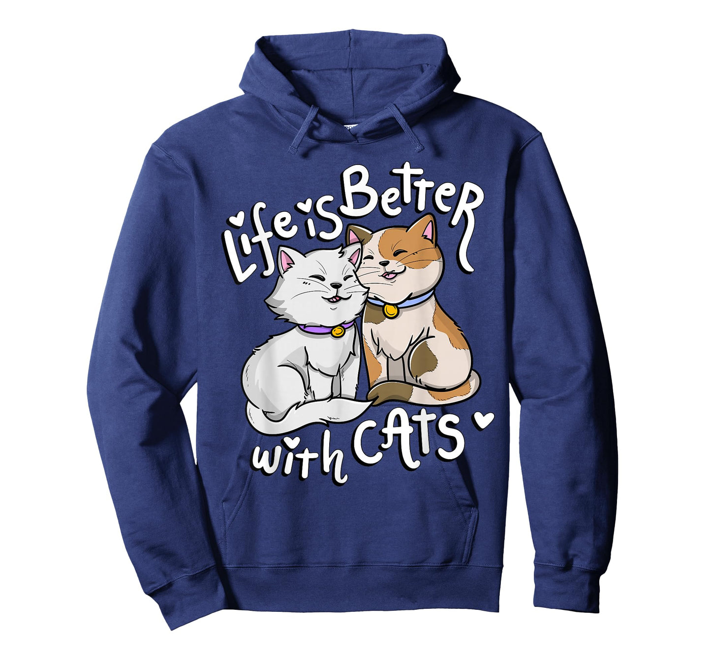 Valentine's Cat Lover Life is Better with Cats Mother's Day T-Shirt Small
