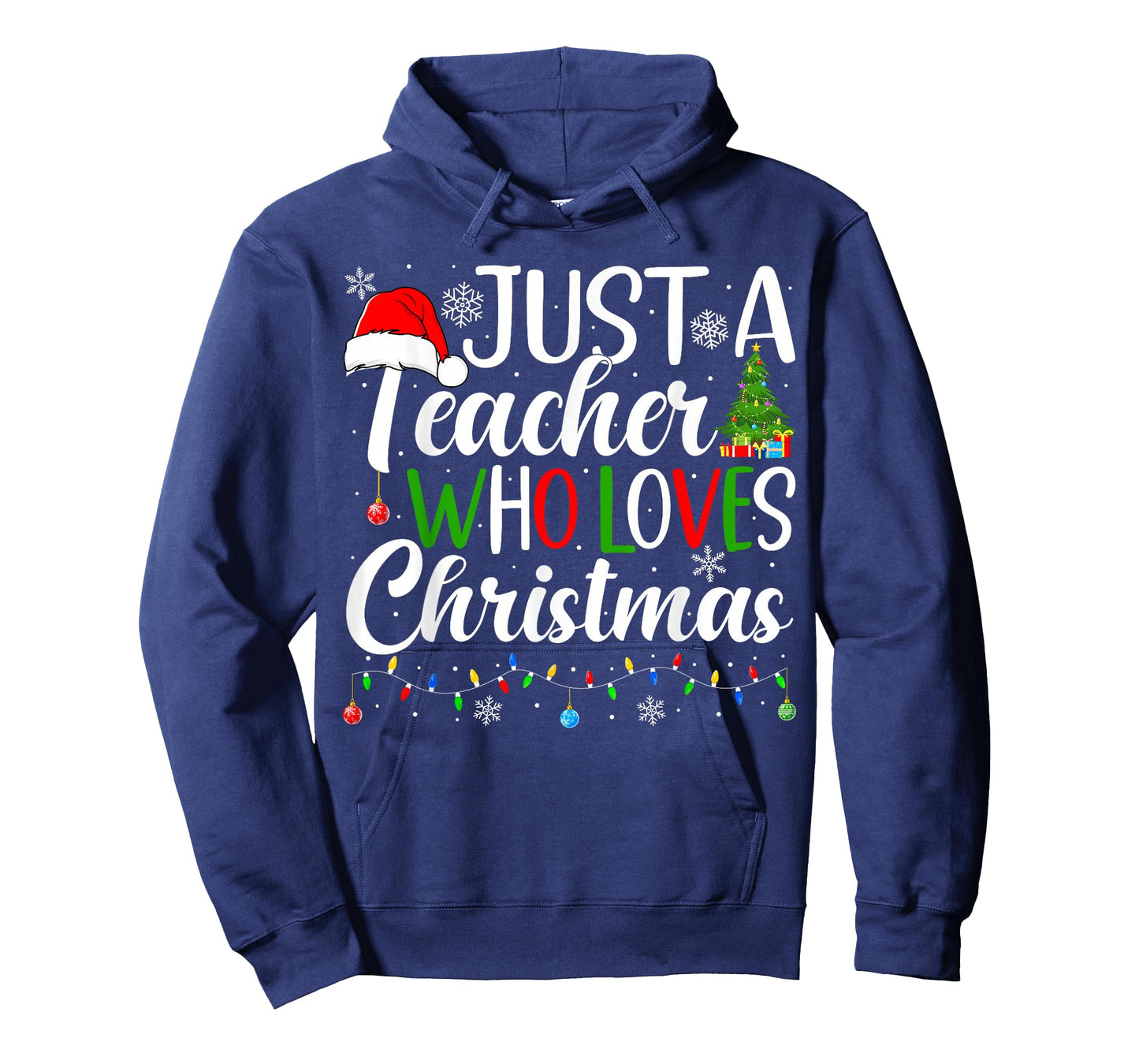 Just a Teacher Who Loves Christmas Funny Christmas Teacher T-Shirt