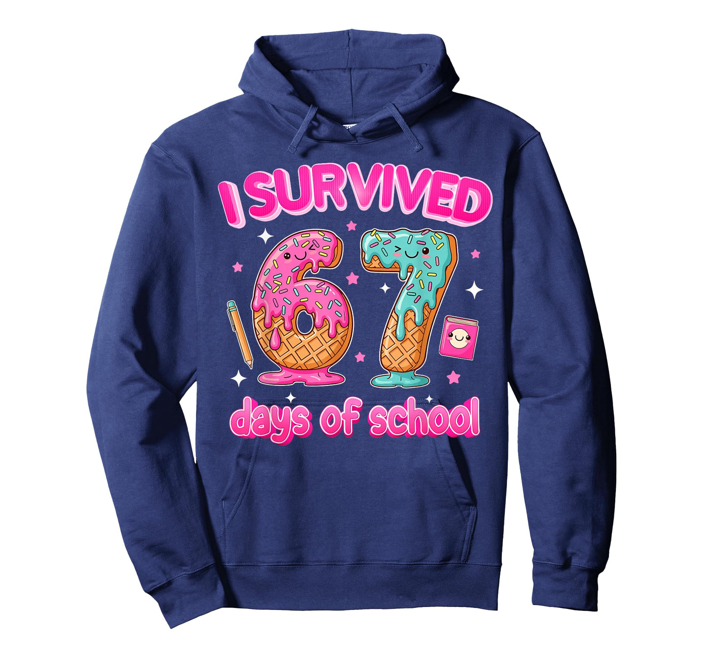 I Survived 67 Days of School Funny Six Seven 6 7 Teachers T-Shirt