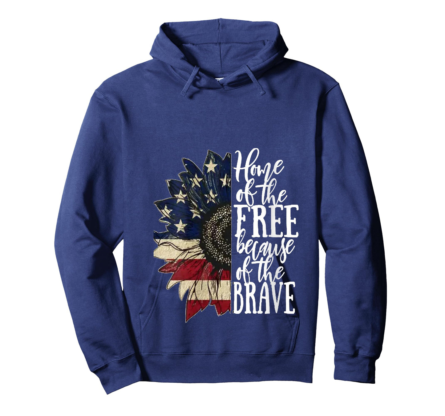 Womens American Flag Patriot Home of The Free Because of The Brave V-Neck T-Shirt