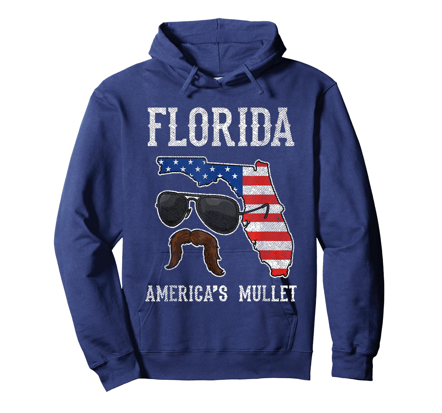 Florida America's Mullet Funny Patriotic American Flag T-Shirt Small