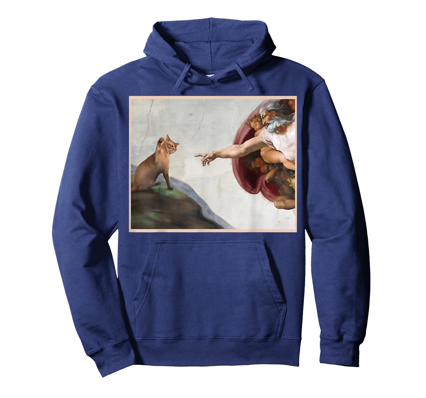Cat God Creation of Adam Meme Funny Memes Internet Memes Men T-Shirt