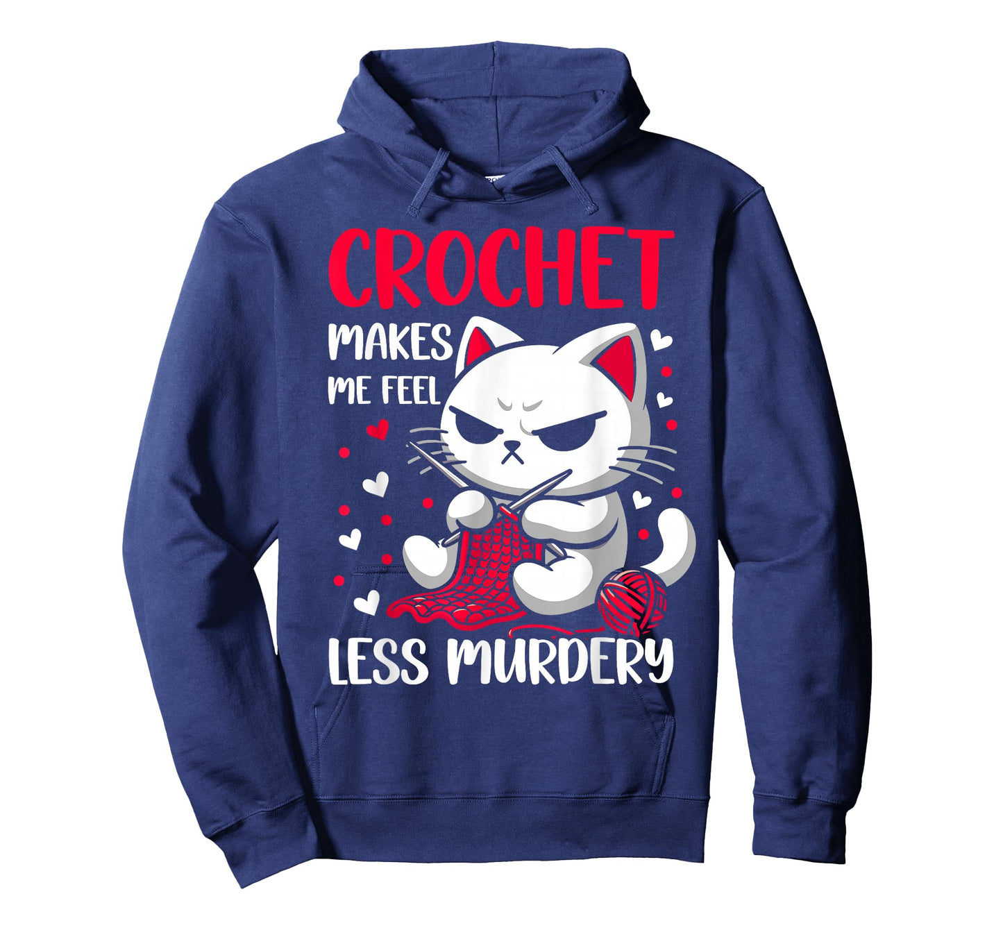 Funny Crochet makes me feel less Murdery cat crochet women T-Shirt
