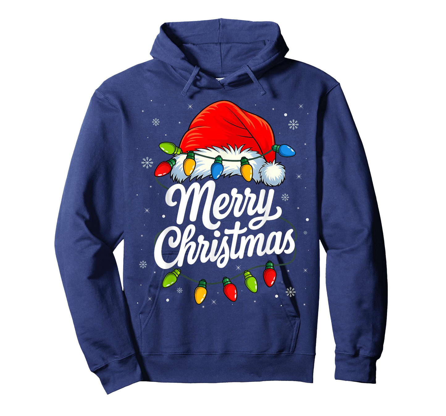 Merry Christmas Red Santa hat and Lights T-Shirt