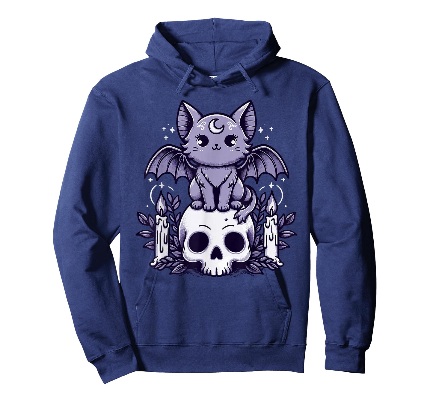 Kawaii Pastel Goth Cute Creepy Cat Bat Skeleton T-Shirt