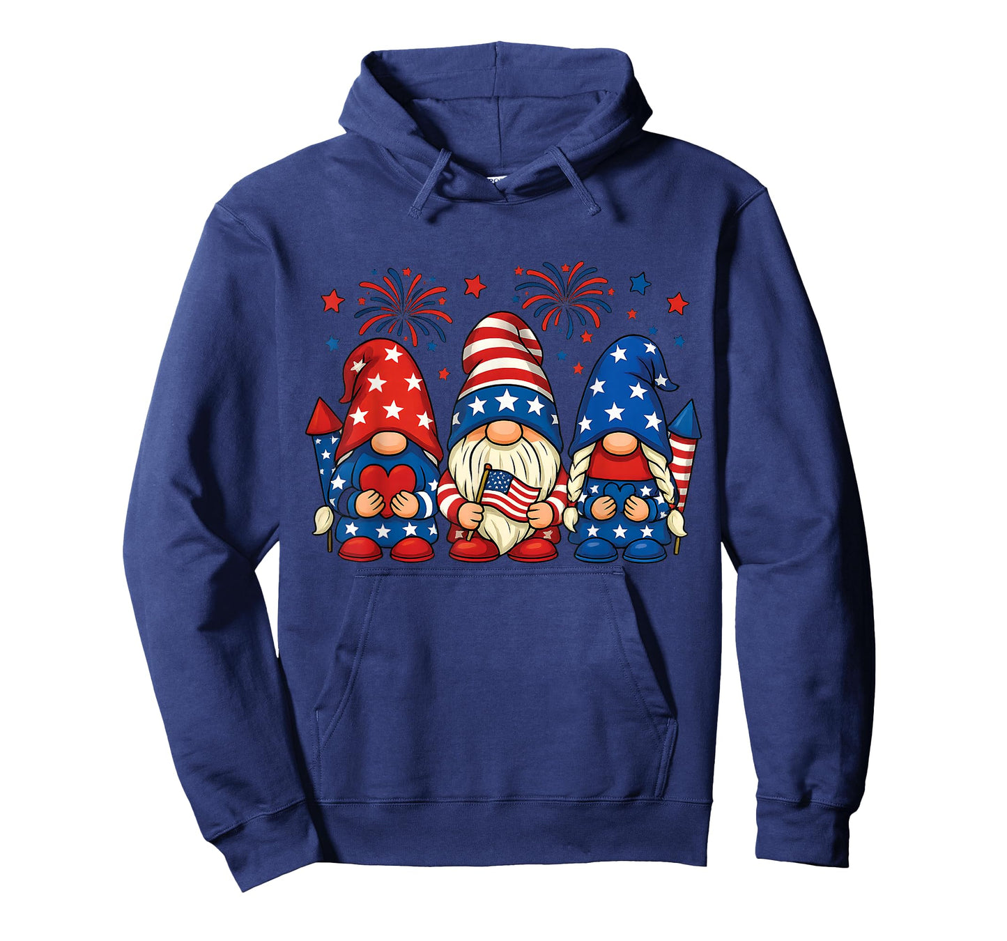 Funny Patriotic Flag Fireworks 4th of July Gnomes T-Shirt
