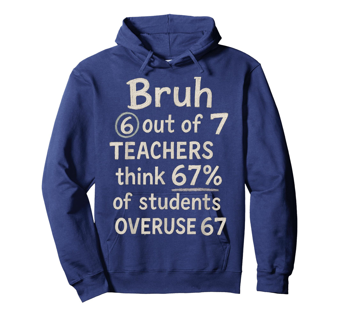 6 Out of 7 Teachers Think 67% of Students Overuse 67 Vintage T-Shirt