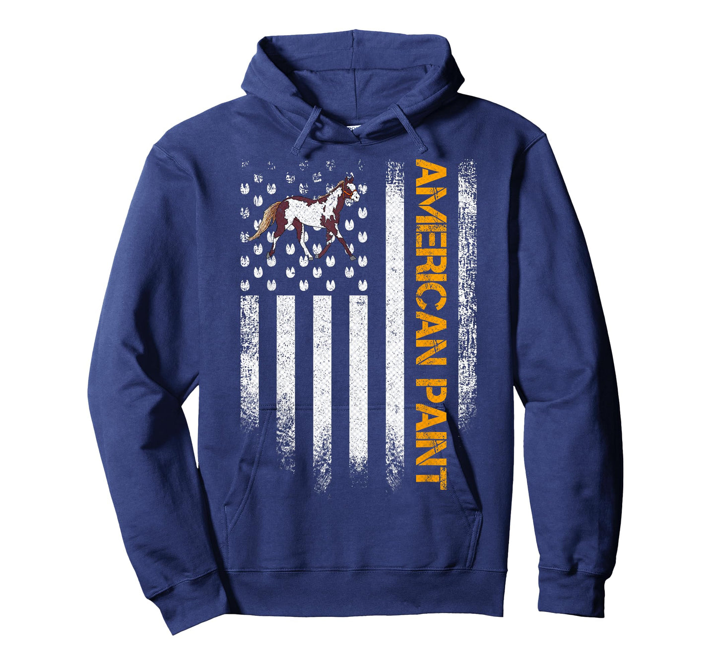 Vintage USA American Flag American Paint Horse Funny T-Shirt