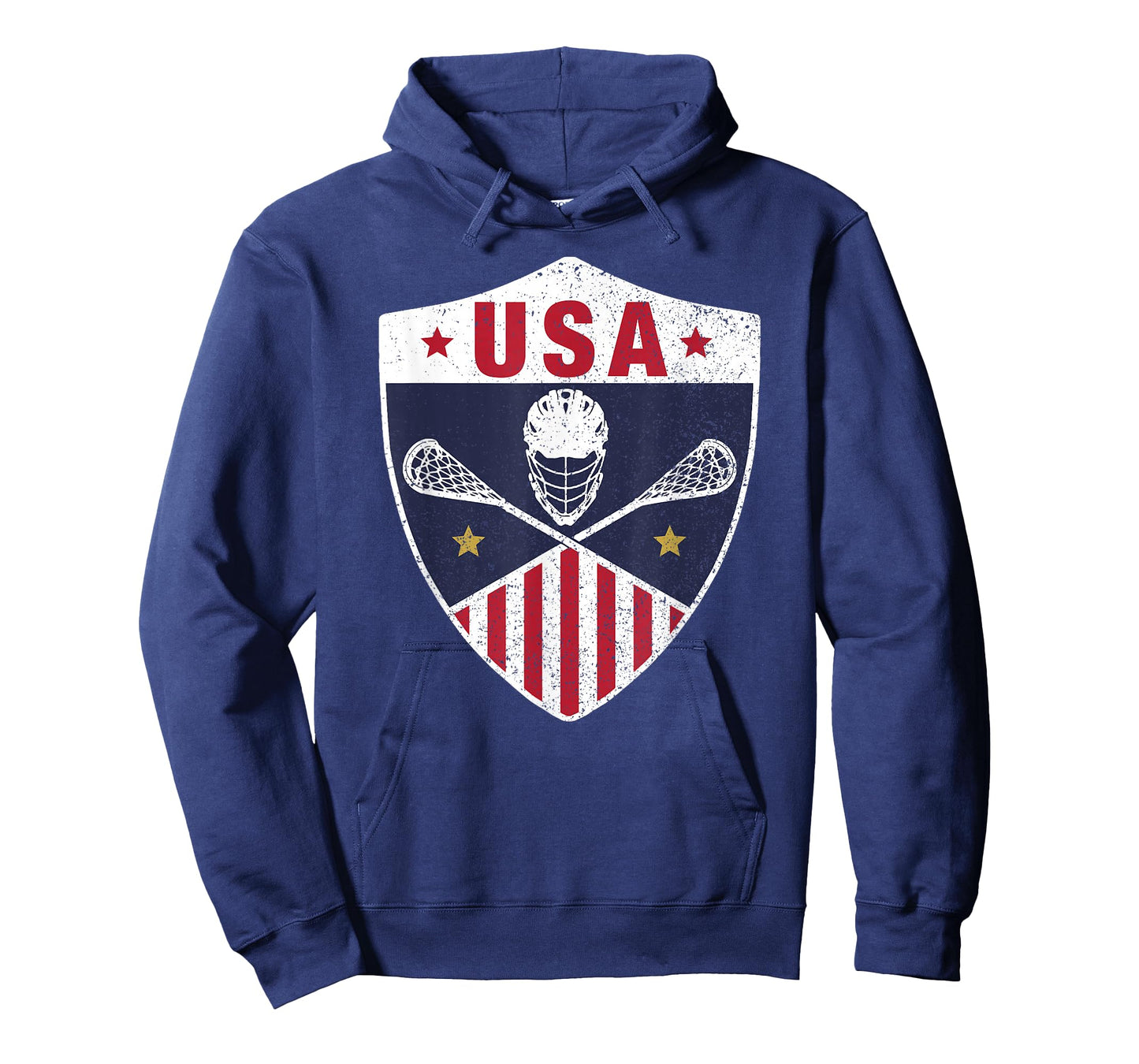 Retro America Lacrosse T-Shirt I Proud USA Lax Player Jersey T-Shirt