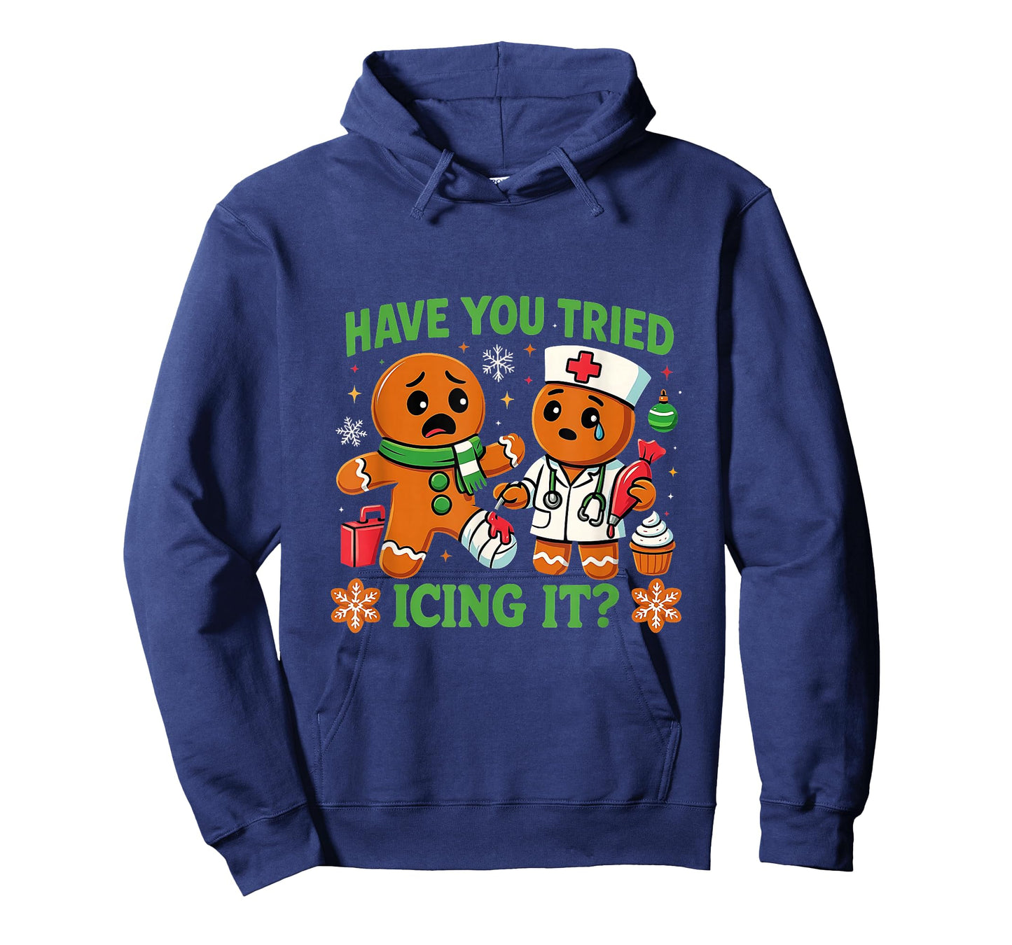 Christmas Have You Tried Icing It Gingerbread ICU Nurse T-Shirt