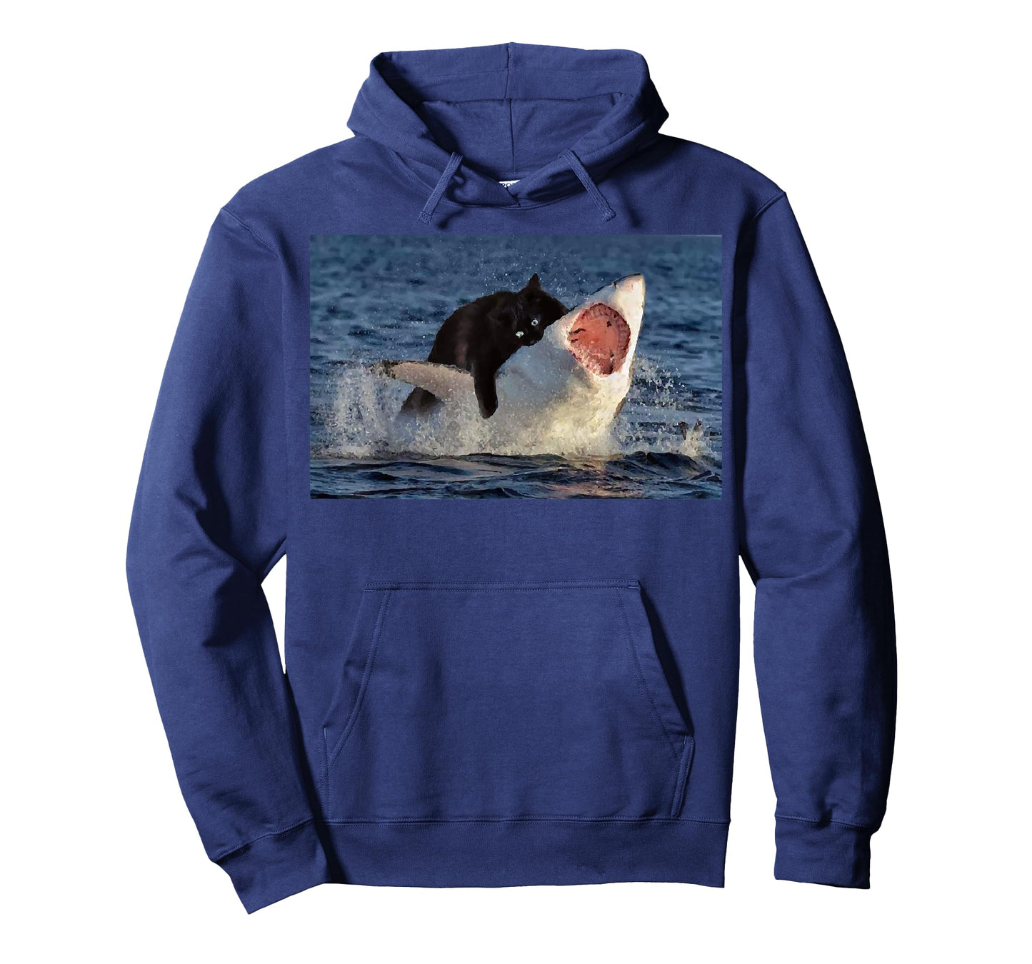 Cat Bitting Shark Meme T-Shirt