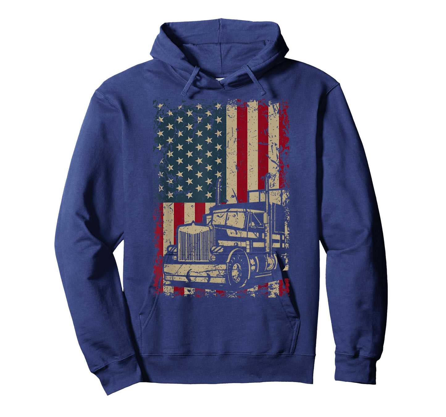 Truck Driver USA Flag Gift Patriotic Trucker T-Shirt