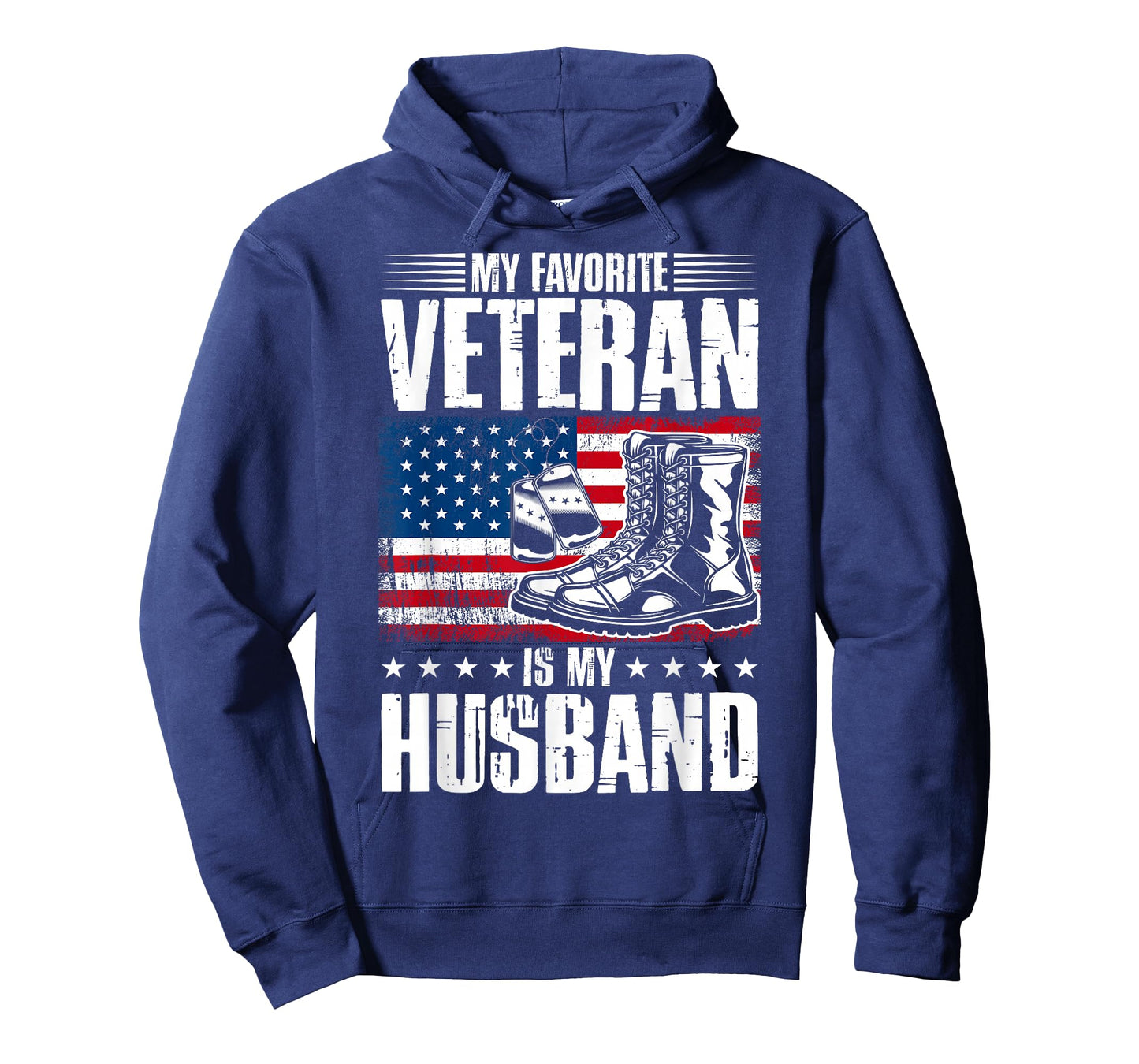 My Favorite Veteran Is My Husband American Flag T-Shirt
