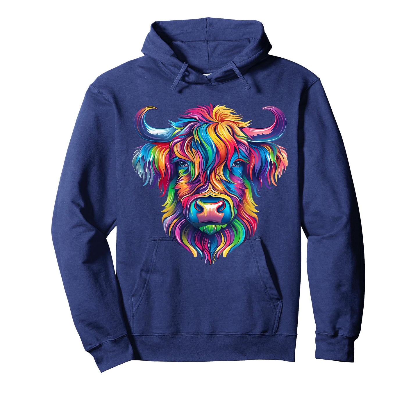 Colorful Scottish Highland Cow Face Highlander Cattle T-Shirt