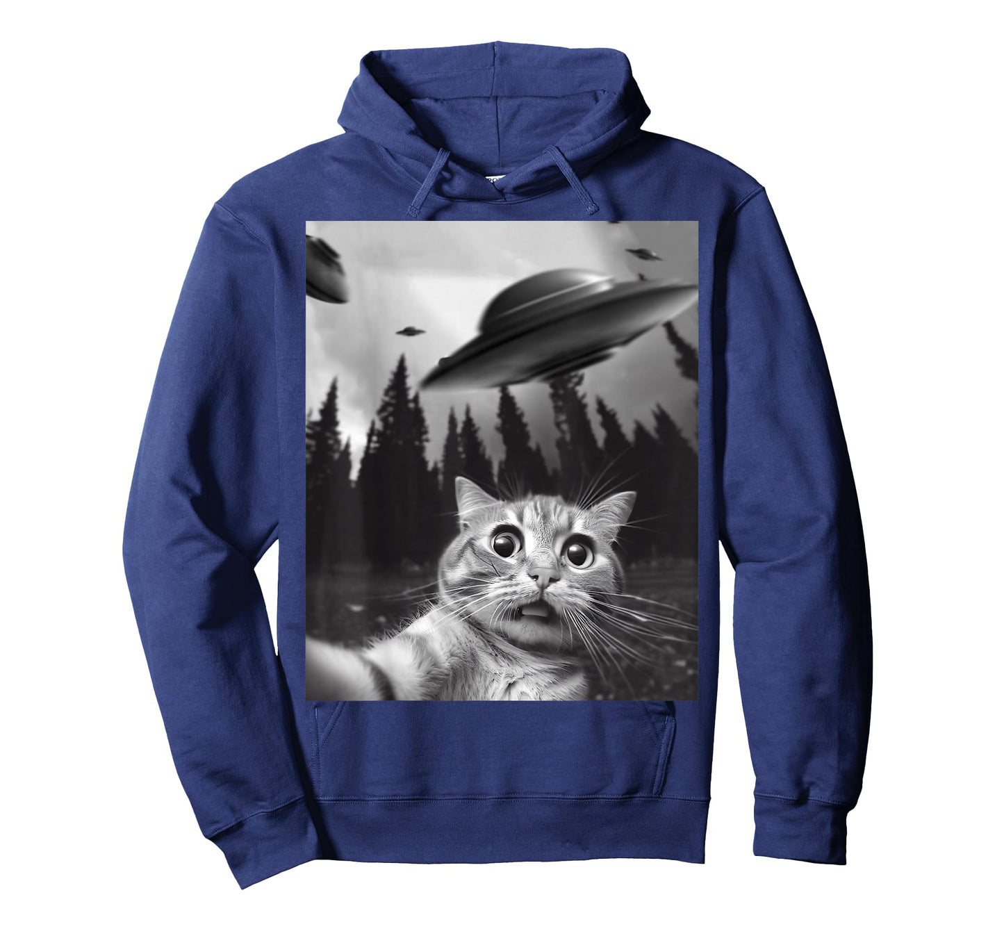 Funny Cat Selfie with UFOs T-Shirt