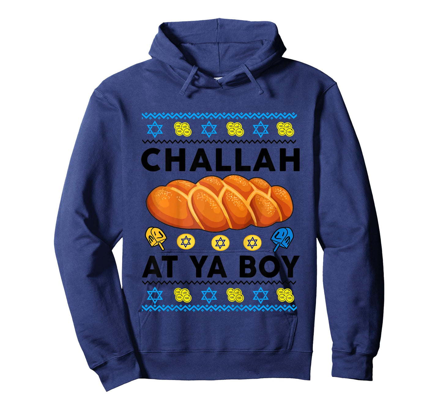 Kids Ugly Hanukkah Sweater Challah At Ya Boy Baby Toddler Gift T-Shirt