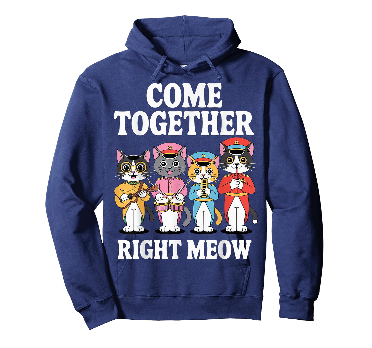 Womens Cat Funny Noble Cat Come Together Right Meow T-Shirt