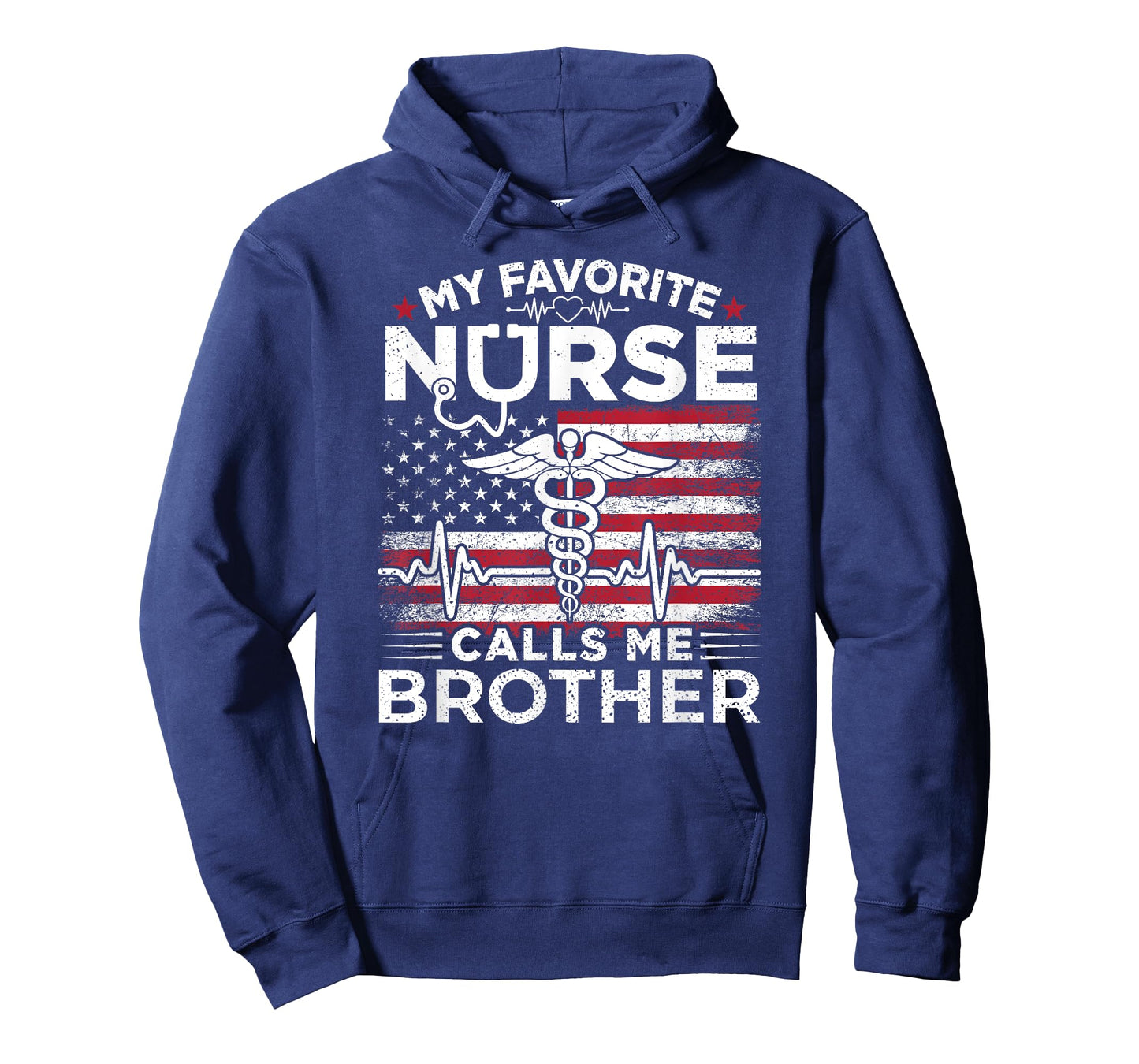 My Favorite Nurse Calls Me Brother USA Flag Brother Gift T-Shirt