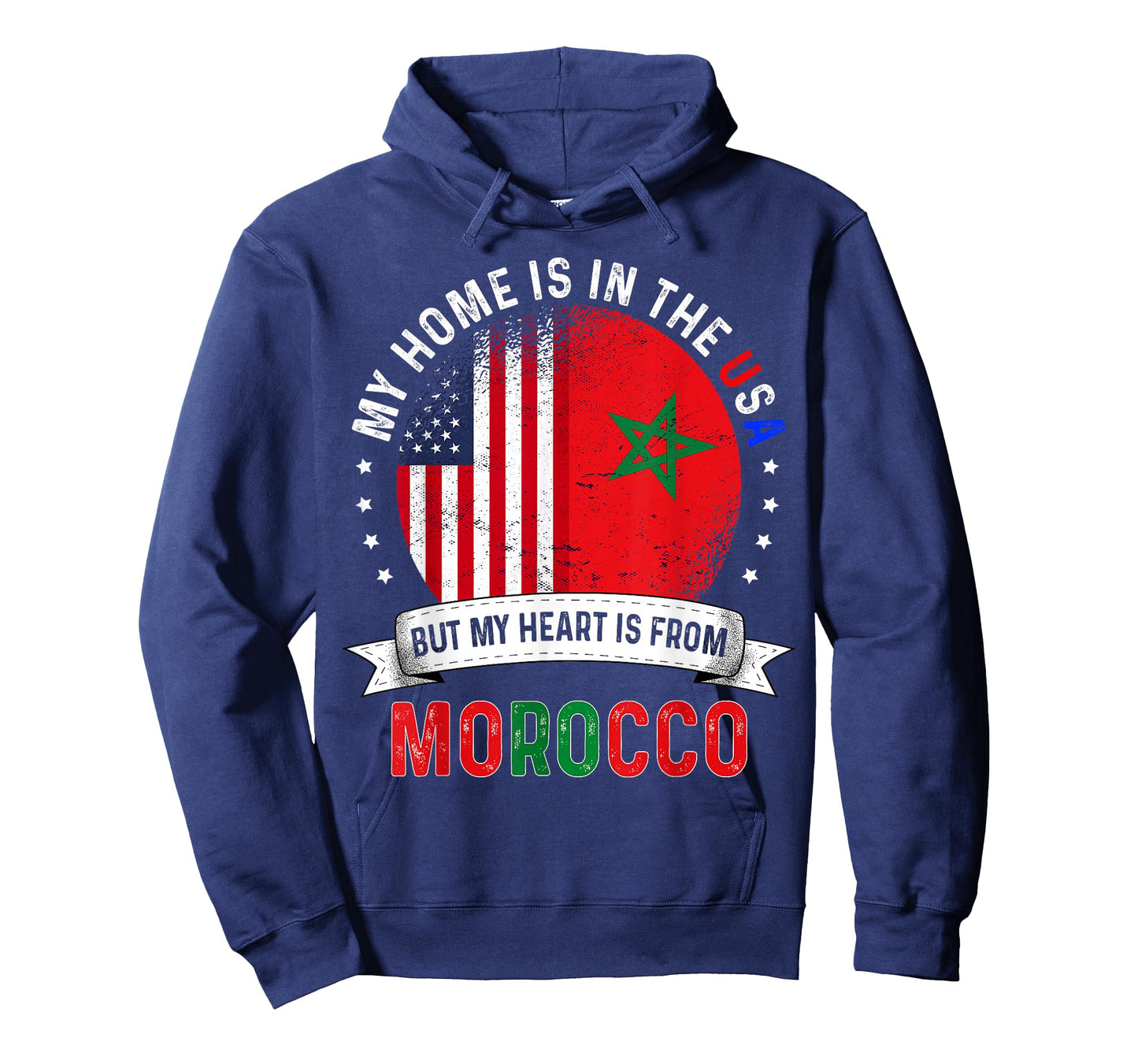 Moroccan American Patriot Heart is from Morocco Flag T-Shirt