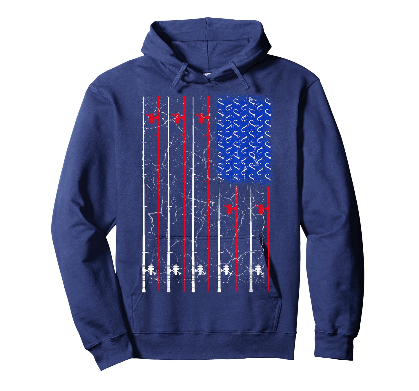 American US Flag Fishing Rod Top, Cool Fisherman Top For Him T-Shirt