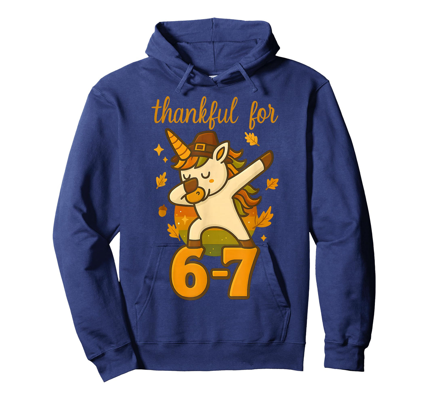 Funny 67 Thanksgiving Unicorn Dabbing Six Seven Meme Girls T-Shirt