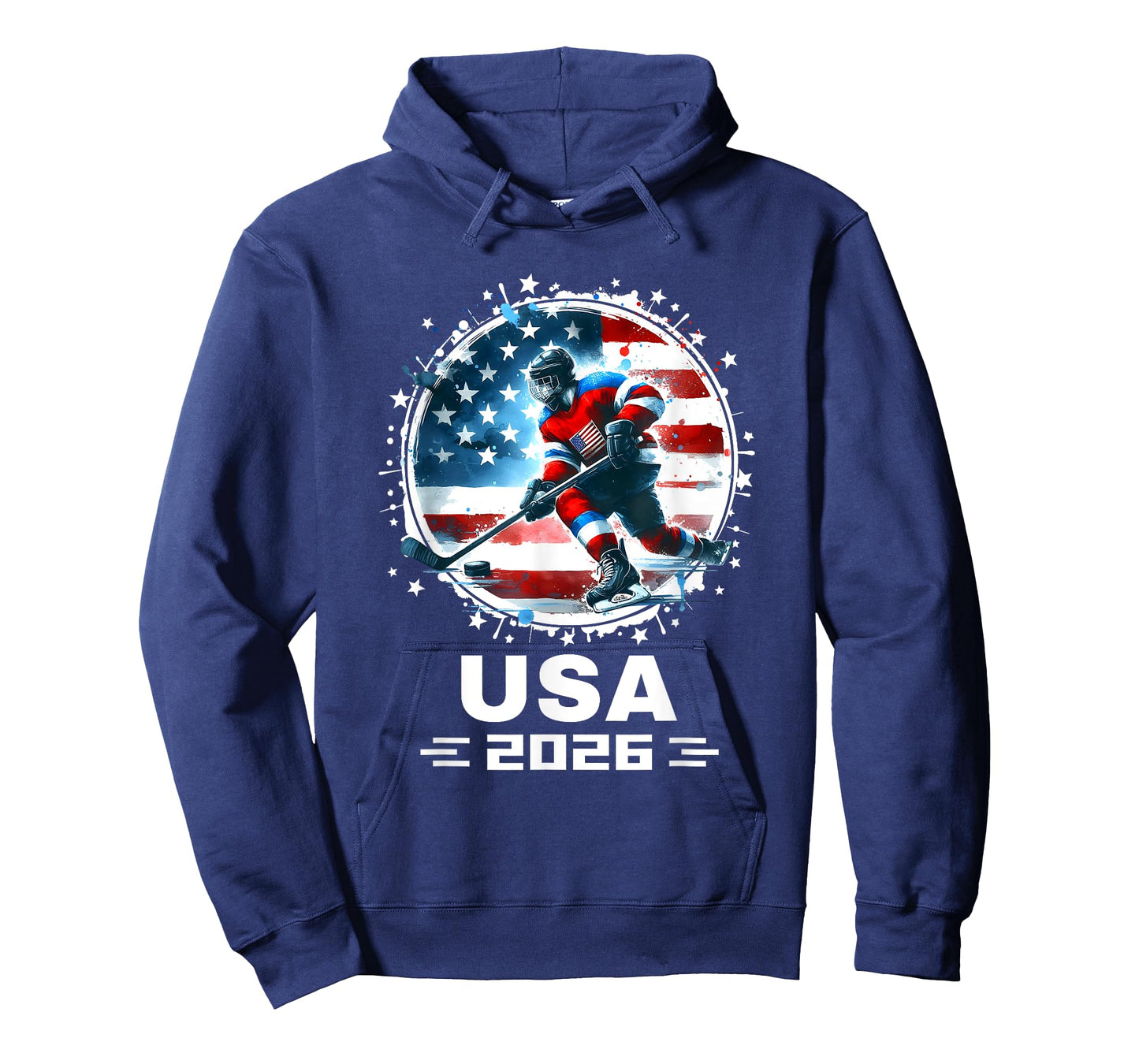 USA Team 2026 Hockey American Flag Women Men Kids Hockey T-Shirt