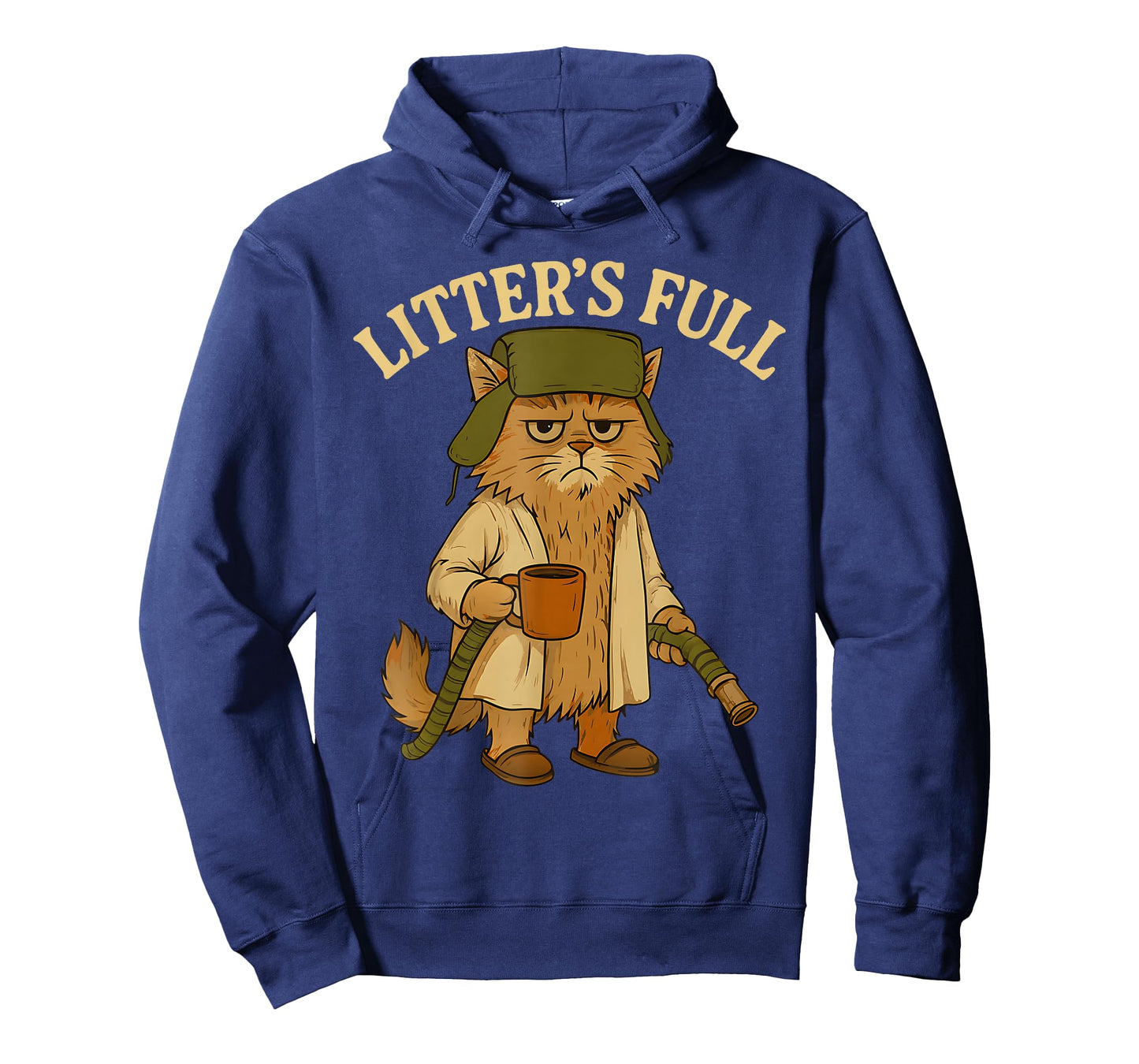 Litter’s Full Funny Cat Lovers Christmas Xmas Grumpy Humor T-Shirt