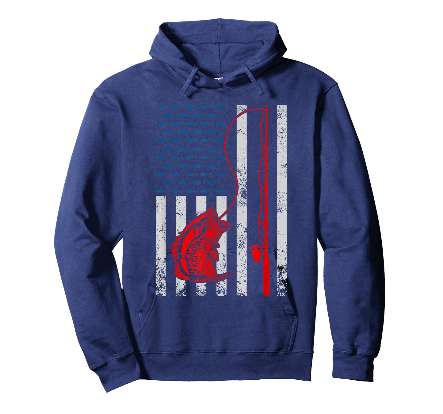 American Flag Fishing Rod Fishing Lover Vintage Fisherman T-Shirt
