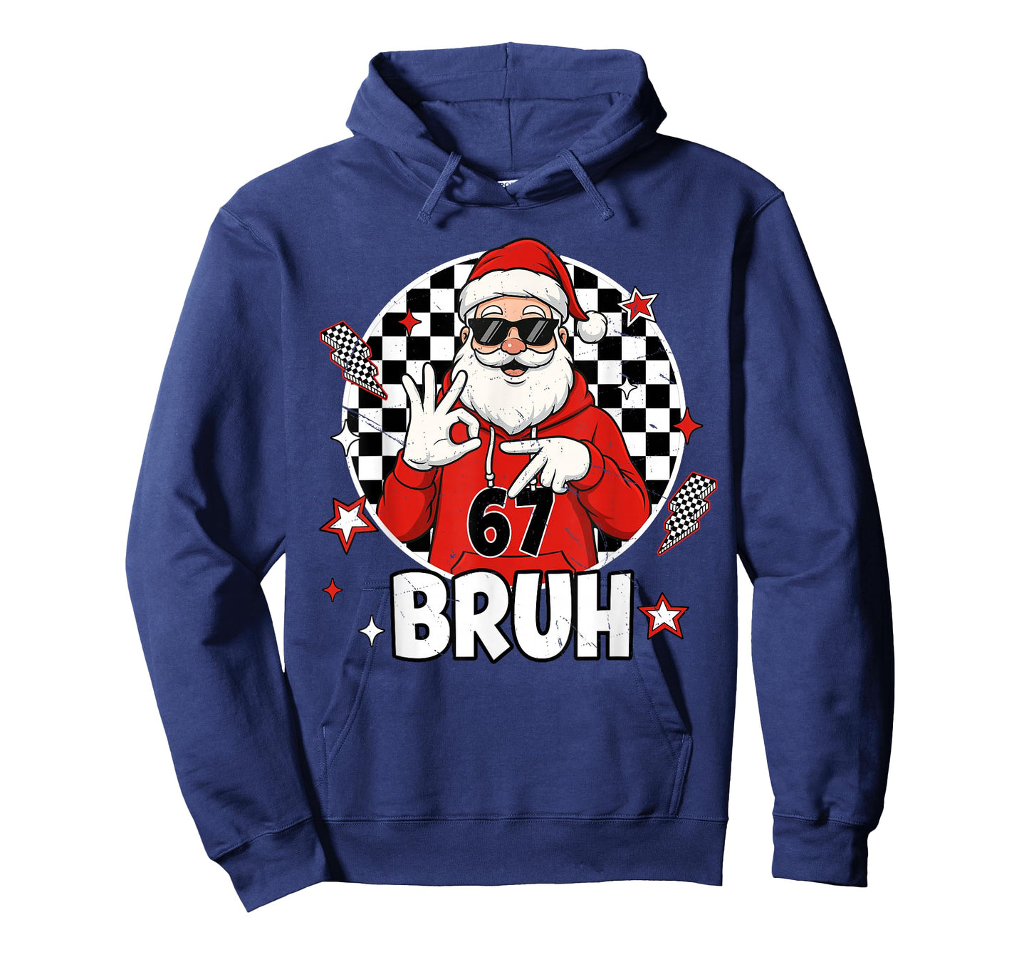 Funny 67 Meme Six Seven Christmas Bruh Santa Kids Boys Men T-Shirt