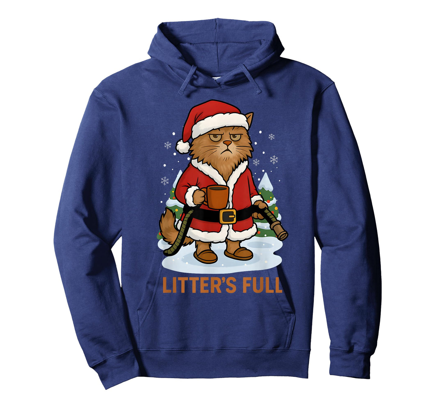Hilarious Litter’s Full Funny Coffee Cat Lovers Christmas T-Shirt