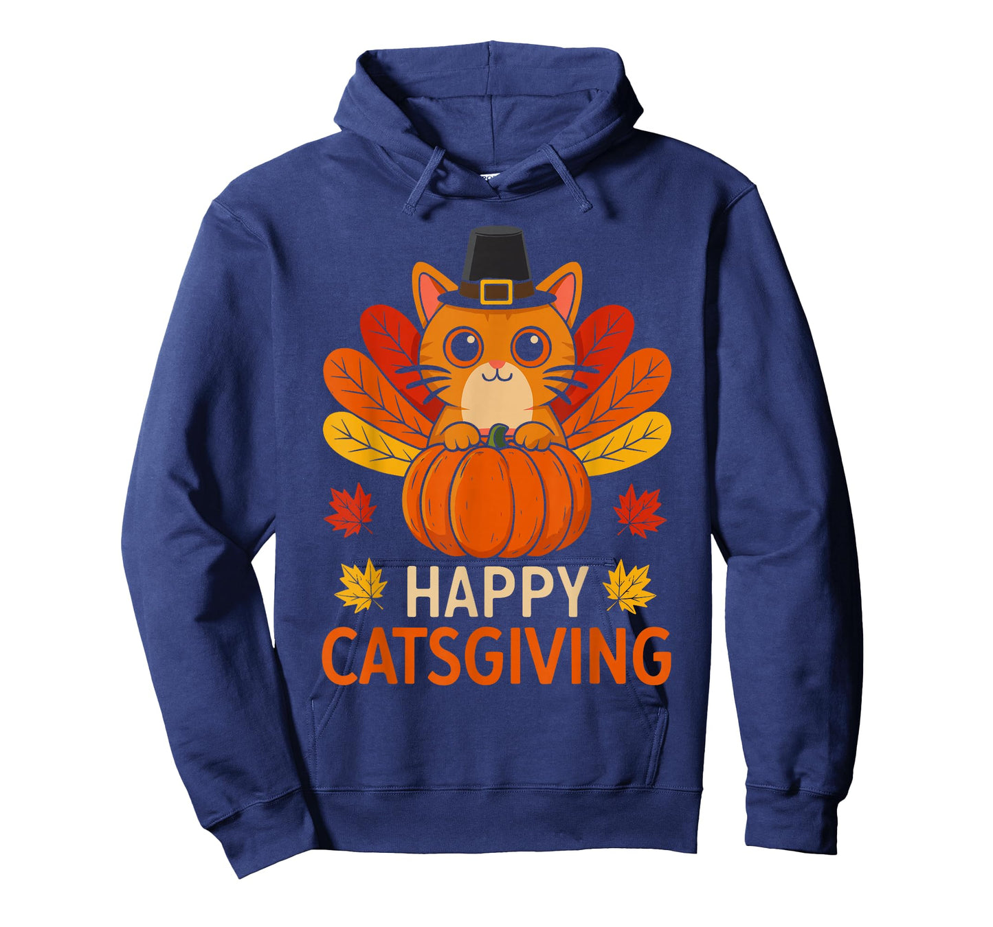 Happy Catsgiving Funny Thanksgiving Cat Turkey T-Shirt