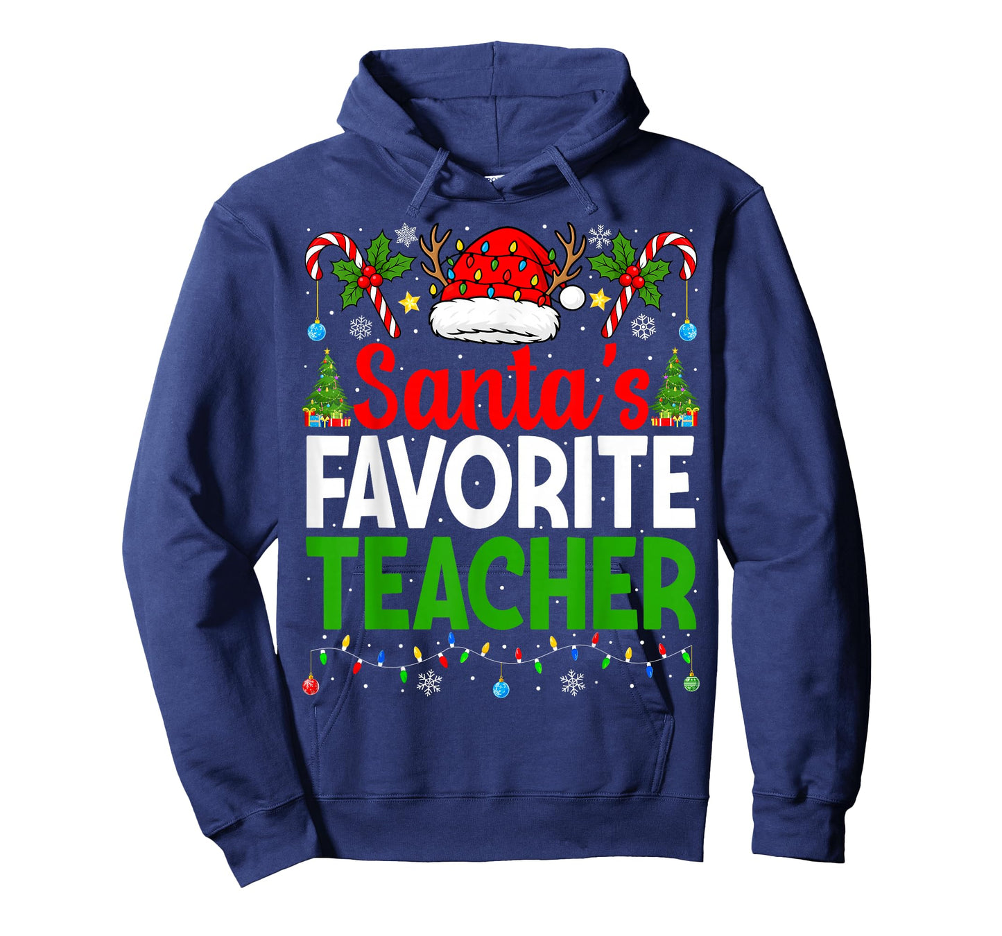 Santa's Favorite Teachers Christmas Funny Christmas Teacher T-Shirt