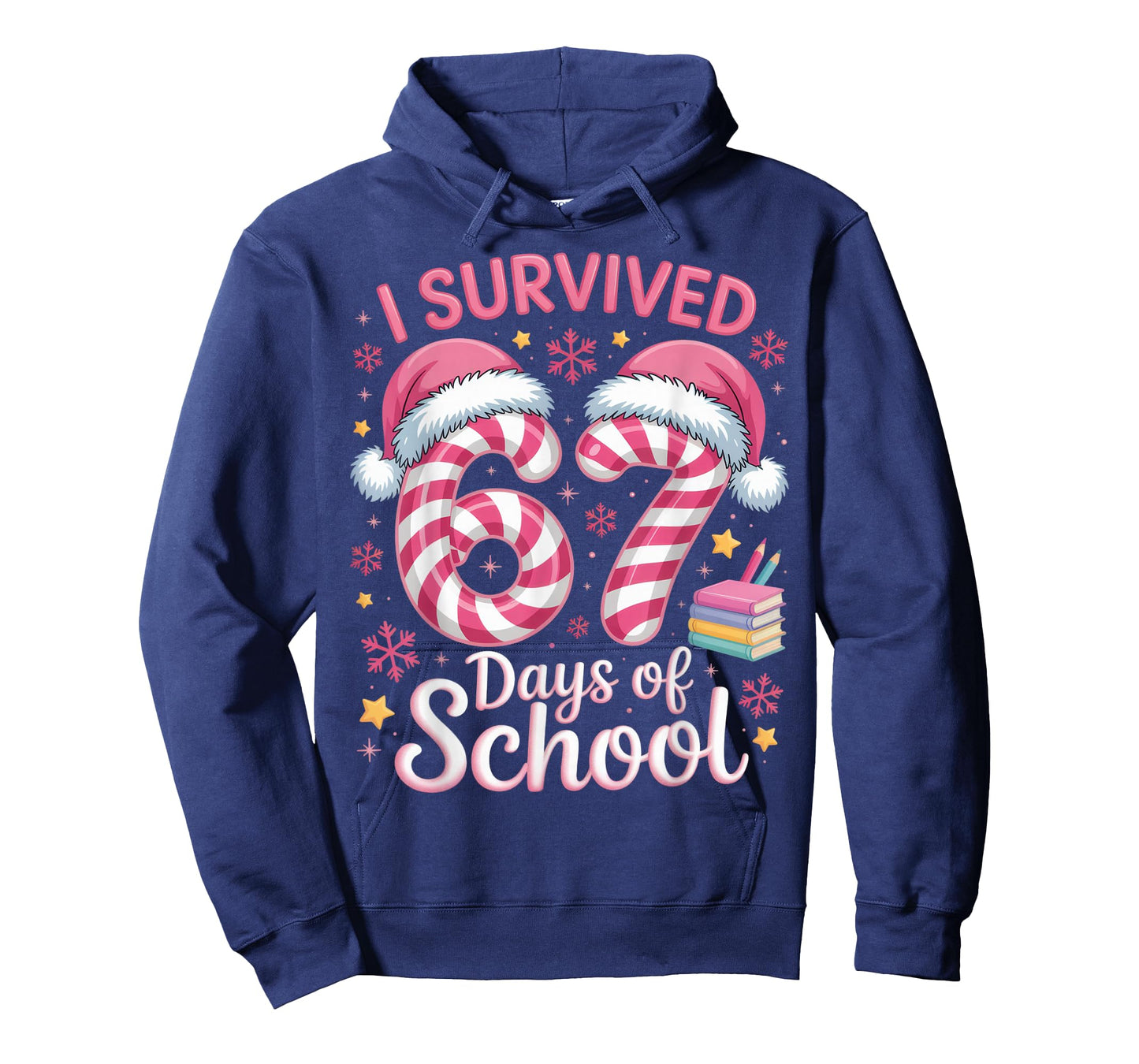 I Survived 67 Days of School Funny Student Winter Holiday T-Shirt