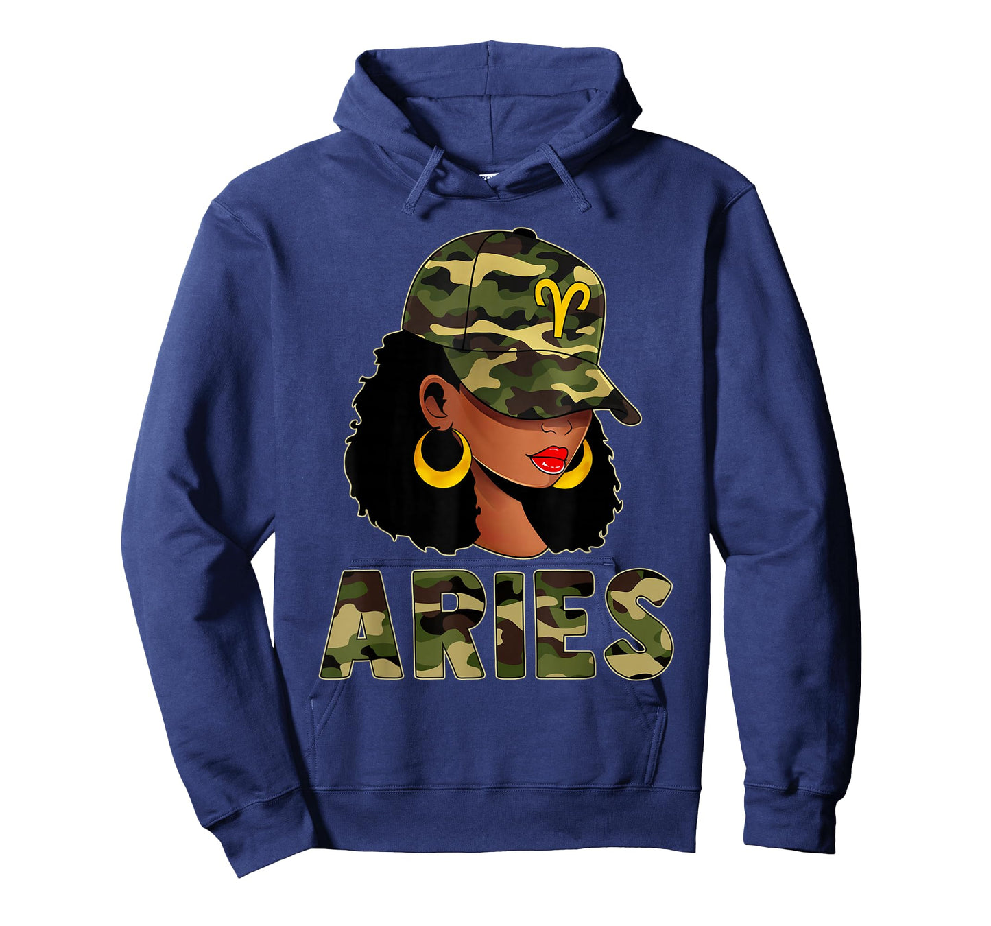 Aries Queen Camouflage Black Woman Cap Zodiac Sign T-Shirt