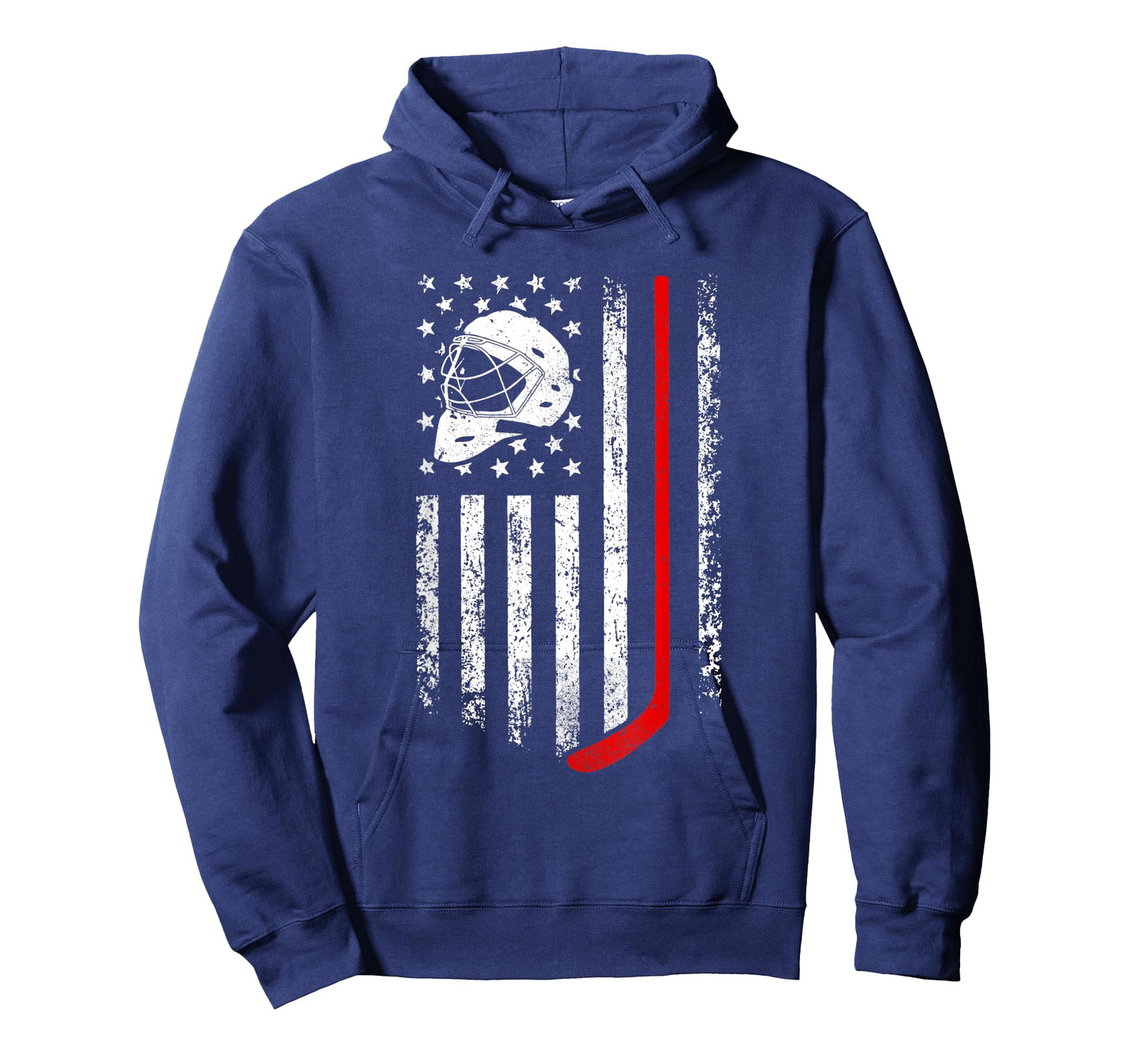 Hockey American Flag Cool Ice Hockey Player Men Women Boys T-Shirt