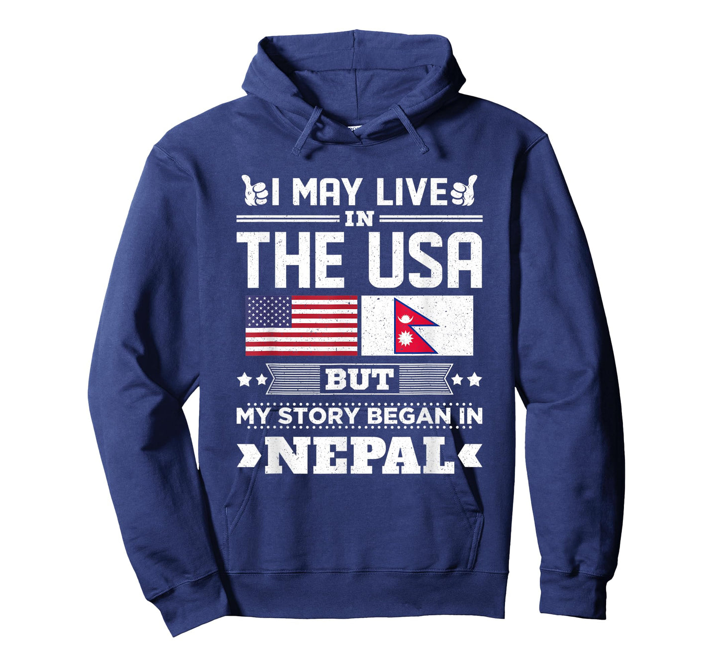I May Live In USA But My Story Began In Nepal Flag T-Shirt