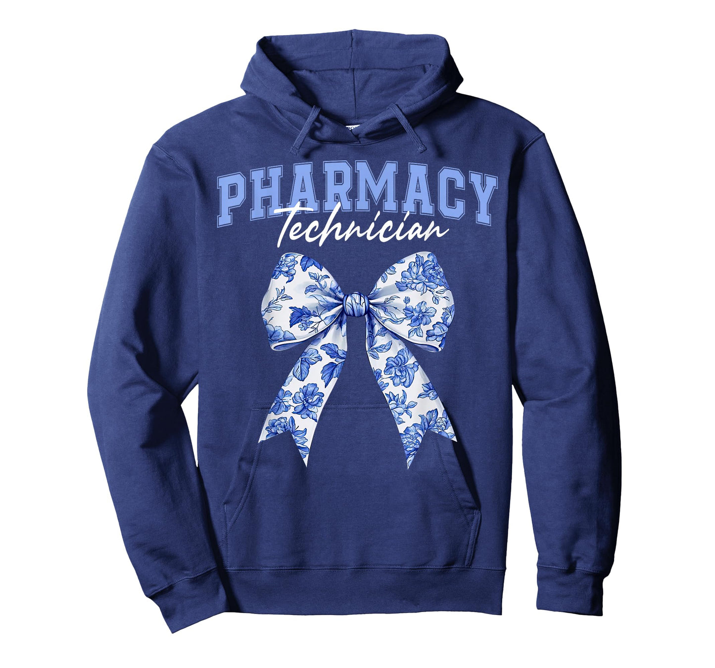 Cute Floral Blue Coquette Bow Pharmacy Technician Cpht T-Shirt
