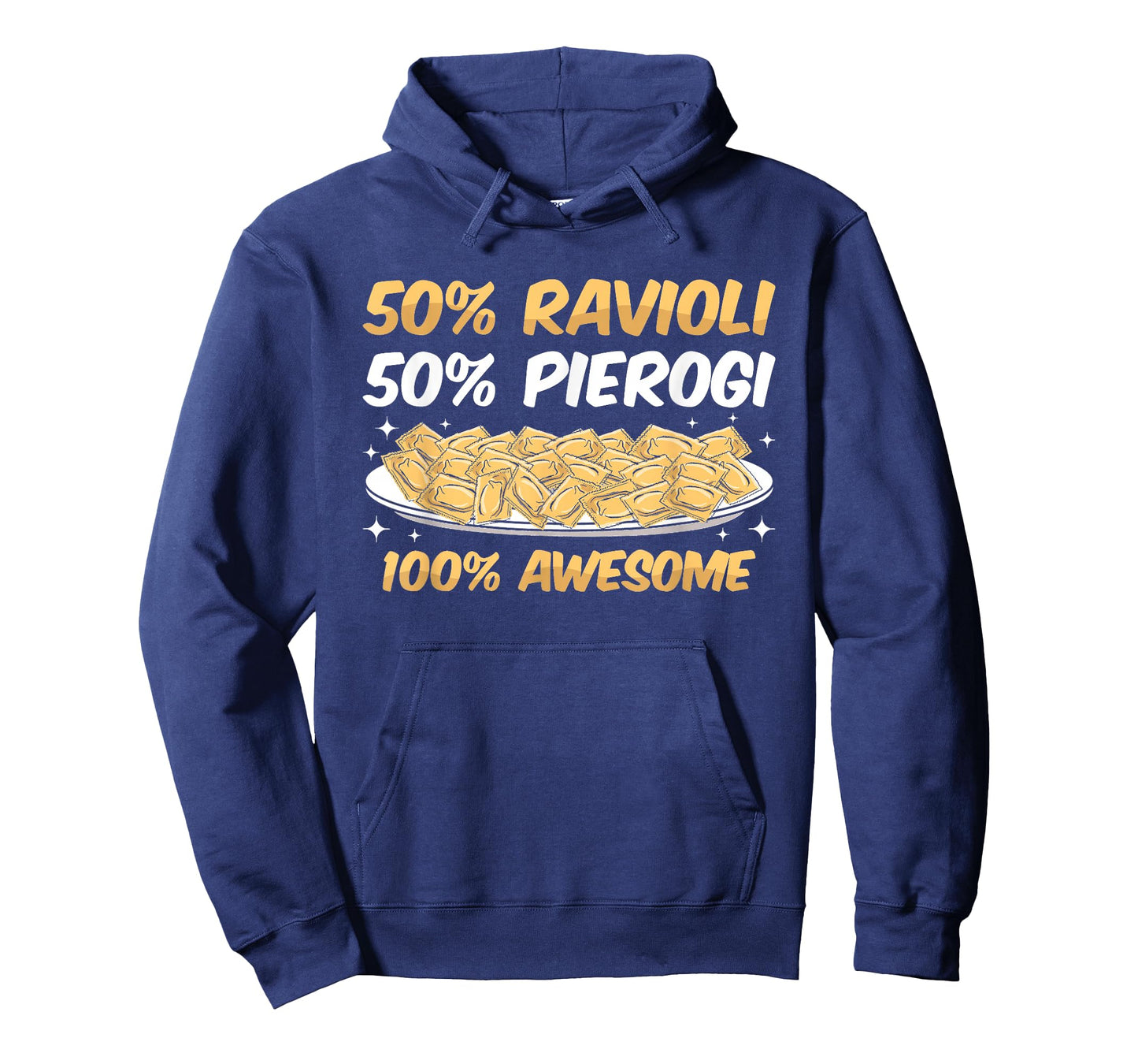 "50% Ravioli 50% Pierogi" Funny Italian Food Ravioli T-Shirt