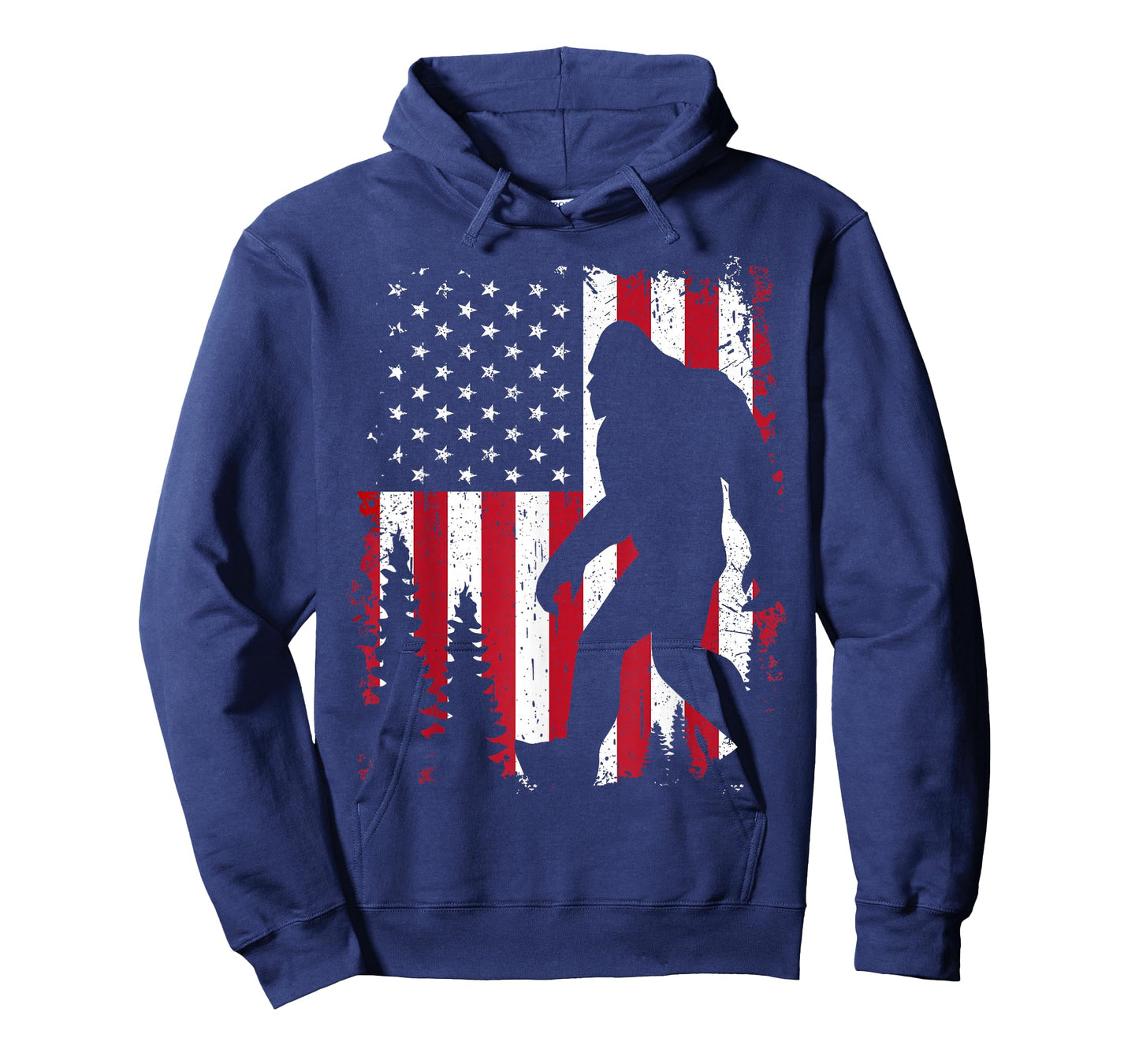 Bigfoot 4th of July American USA Flag Patriotic Kids T-Shirt