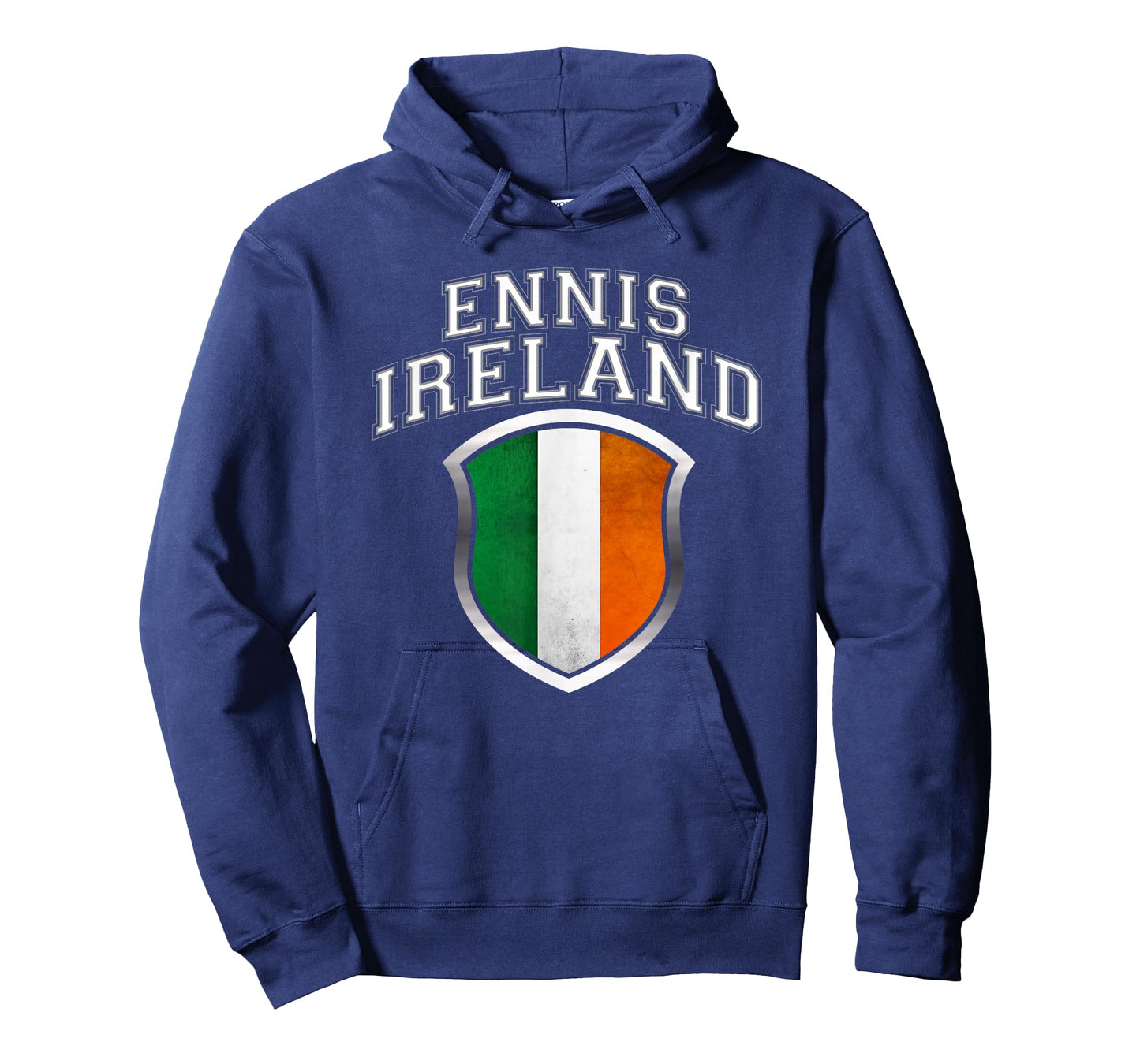 Ennis Ireland T Shirt with Grunge Irish Flag Crest T-Shirt